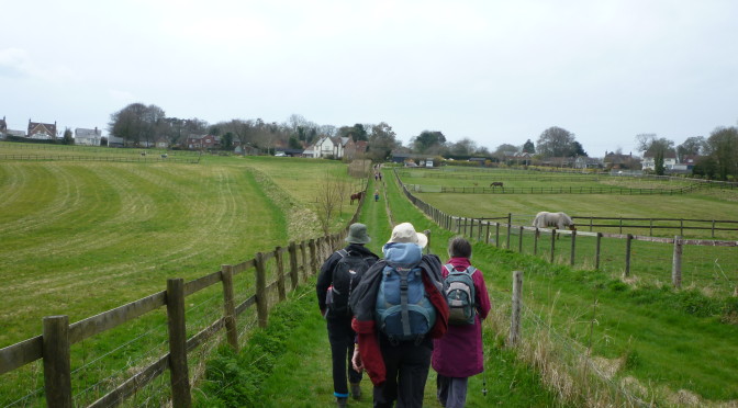 Group on a footpath